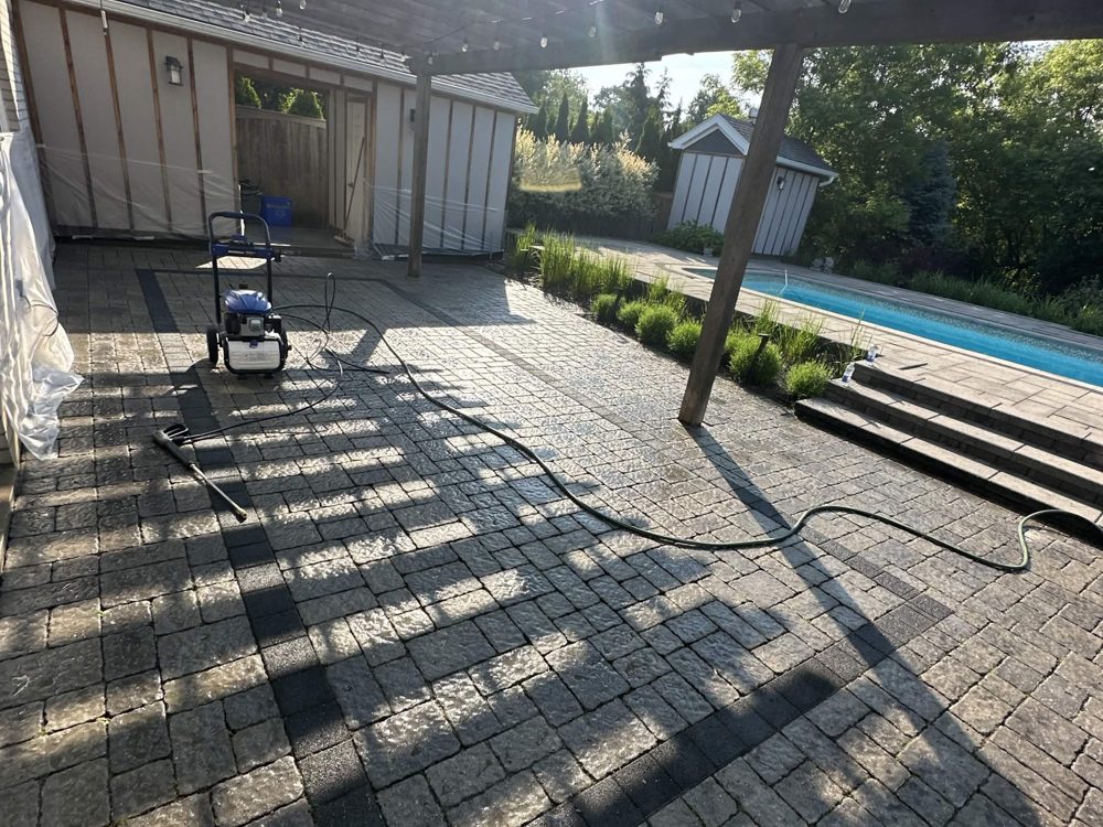 Interlock paver patio