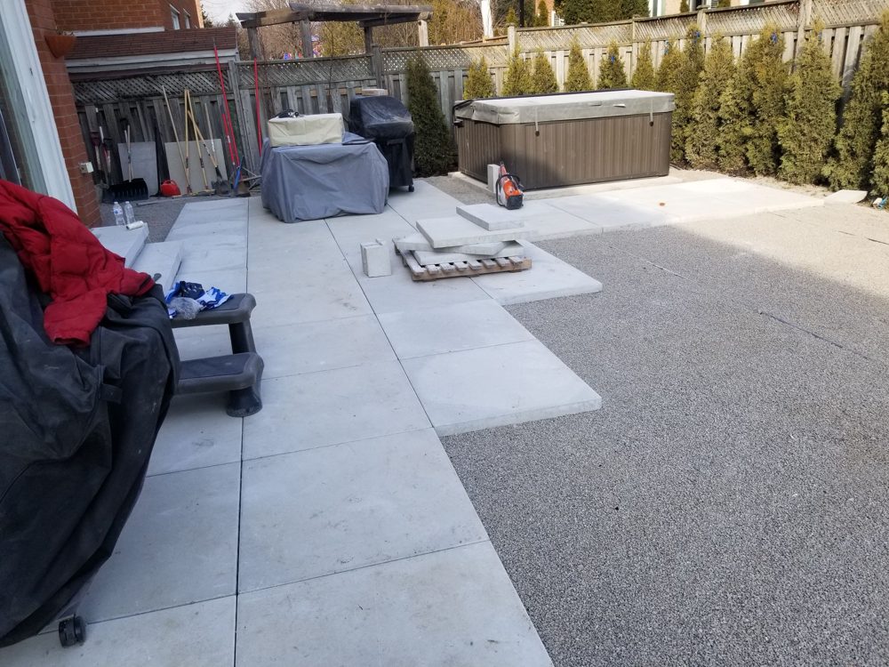 Finished backyard patio